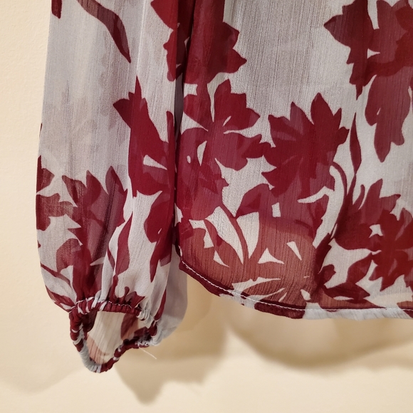 A New Day Transparent Floral Shirt Women's Size M - Picture 4 of 9